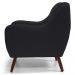 Poltrona Decorativa Para Sala de Estar e Recepção Gooby D02 Veludo Preto C-300 - Lyam Decor