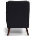 Poltrona Decorativa Para Sala de Estar e Recepção Gooby D02 Veludo Preto C-300 - Lyam Decor