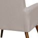 Poltrona Decorativa Para Sala de Estar e Recepção Maria W01 Linho Bege - Lyam Decor
