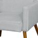 Poltrona Decorativa Para Sala de Estar e Recepção Maria W01 Linho Cinza - Lyam Decor