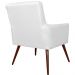 Poltrona Decorativa Para Sala de Estar e Recepção Maria W01 Pés Palito Corino Branco - Lyam Decor