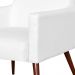 Poltrona Decorativa Para Sala de Estar e Recepção Maria W01 Pés Palito Corino Branco - Lyam Decor