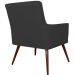 Poltrona Decorativa Para Sala de Estar e Recepção Maria W01 Pés Palito Corino Preto - Lyam Decor