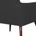 Poltrona Decorativa Para Sala de Estar e Recepção Maria W01 Pés Palito Corino Preto - Lyam Decor