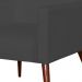 Poltrona Decorativa Para Sala de Estar e Recepção Maria W01 Pés Palito Corino Preto - Lyam Decor