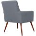 Poltrona Decorativa Para Sala de Estar e Recepção Maria W01 Pés Palito Suede Cinza - Lyam Decor