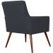 Poltrona Decorativa Para Sala de Estar e Recepção Maria W01 Pés Palito Suede Preto - Lyam Decor
