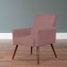 Poltrona Decorativa Para Sala de Estar e Recepção Maria W01 Suede Rosê - Lyam Decor
