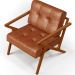 Poltrona Decorativa Sala De Estar Com Cintas De Corano Laís B04 Couríssimo Camel - Lyam Decor