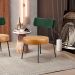 Poltrona Decorativa Sala De Estar Londres L02 Facto Verde Musgo Couríssimo Whisky - Lyam Decor