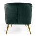 Poltrona Decorativa Sala Estar Fixa Pés Palito New Bronze Agnes D02 Veludo Verde C-303 - Lyam Decor