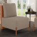 Poltrona Decorativa Sala Estar Living Pés Madeira Hungria L02 Couríssimo Camel Bouclê Bege - Lyam
