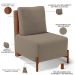 Poltrona Decorativa Sala Estar Living Pés Madeira Hungria L02 Couríssimo Camel Bouclê Bege - Lyam