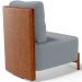 Poltrona Decorativa Sala Estar Living Pés Madeira Hungria L02 Couríssimo Camel Bouclê Cinza - Lyam