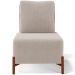 Poltrona Decorativa Sala Estar Living Pés Madeira Hungria L02 Couríssimo Camel Bouclê Creme - Lyam