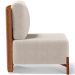 Poltrona Decorativa Sala Estar Living Pés Madeira Hungria L02 Couríssimo Camel Bouclê Creme - Lyam