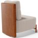 Poltrona Decorativa Sala Estar Living Pés Madeira Hungria L02 Couríssimo Camel Bouclê Creme - Lyam