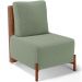 Poltrona Decorativa Sala Estar Living Pés Madeira Hungria L02 Couríssimo Camel Bouclê Oliva - Lyam