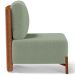 Poltrona Decorativa Sala Estar Living Pés Madeira Hungria L02 Couríssimo Camel Bouclê Oliva - Lyam