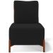 Poltrona Decorativa Sala Estar Living Pés Madeira Hungria L02 Couríssimo Camel Bouclê Preto - Lyam