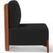 Poltrona Decorativa Sala Estar Living Pés Madeira Hungria L02 Couríssimo Camel Bouclê Preto - Lyam