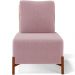 Poltrona Decorativa Sala Estar Living Pés Madeira Hungria L02 Couríssimo Camel Bouclê Rosê - Lyam