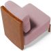 Poltrona Decorativa Sala Estar Living Pés Madeira Hungria L02 Couríssimo Camel Bouclê Rosê - Lyam