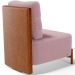 Poltrona Decorativa Sala Estar Living Pés Madeira Hungria L02 Couríssimo Camel Bouclê Rosê - Lyam