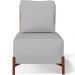 Poltrona Decorativa Sala Estar Living Pés Madeira Hungria L02 Couríssimo Camel Linho Cinza - Lyam