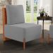 Poltrona Decorativa Sala Estar Living Pés Madeira Hungria L02 Couríssimo Camel Suede Cinza - Lyam