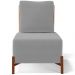 Poltrona Decorativa Sala Estar Living Pés Madeira Hungria L02 Couríssimo Camel Suede Cinza - Lyam