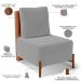 Poltrona Decorativa Sala Estar Living Pés Madeira Hungria L02 Couríssimo Camel Suede Cinza - Lyam