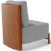 Poltrona Decorativa Sala Estar Living Pés Madeira Hungria L02 Couríssimo Camel Suede Cinza - Lyam