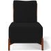 Poltrona Decorativa Sala Estar Living Pés Madeira Hungria L02 Couríssimo Camel Suede Preto - Lyam