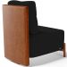 Poltrona Decorativa Sala Estar Living Pés Madeira Hungria L02 Couríssimo Camel Suede Preto - Lyam