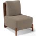 Poltrona Decorativa Sala Estar Living Pés Madeira Hungria L02 Couríssimo Marrom Bouclê Bege - Lyam