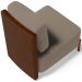Poltrona Decorativa Sala Estar Living Pés Madeira Hungria L02 Couríssimo Marrom Bouclê Bege - Lyam