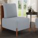 Poltrona Decorativa Sala Estar Living Pés Madeira Hungria L02 Couríssimo Marrom Bouclê Cinza - Lyam