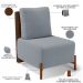Poltrona Decorativa Sala Estar Living Pés Madeira Hungria L02 Couríssimo Marrom Bouclê Cinza - Lyam