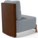 Poltrona Decorativa Sala Estar Living Pés Madeira Hungria L02 Couríssimo Marrom Bouclê Cinza - Lyam