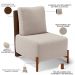 Poltrona Decorativa Sala Estar Living Pés Madeira Hungria L02 Couríssimo Marrom Bouclê Creme - Lyam
