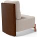 Poltrona Decorativa Sala Estar Living Pés Madeira Hungria L02 Couríssimo Marrom Bouclê Creme - Lyam