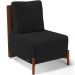 Poltrona Decorativa Sala Estar Living Pés Madeira Hungria L02 Couríssimo Marrom Bouclê Preto - Lyam