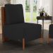 Poltrona Decorativa Sala Estar Living Pés Madeira Hungria L02 Couríssimo Marrom Bouclê Preto - Lyam