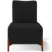 Poltrona Decorativa Sala Estar Living Pés Madeira Hungria L02 Couríssimo Marrom Bouclê Preto - Lyam