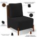 Poltrona Decorativa Sala Estar Living Pés Madeira Hungria L02 Couríssimo Marrom Bouclê Preto - Lyam