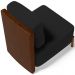 Poltrona Decorativa Sala Estar Living Pés Madeira Hungria L02 Couríssimo Marrom Bouclê Preto - Lyam