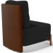 Poltrona Decorativa Sala Estar Living Pés Madeira Hungria L02 Couríssimo Marrom Bouclê Preto - Lyam