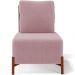 Poltrona Decorativa Sala Estar Living Pés Madeira Hungria L02 Couríssimo Marrom Bouclê Rosê - Lyam