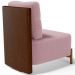 Poltrona Decorativa Sala Estar Living Pés Madeira Hungria L02 Couríssimo Marrom Bouclê Rosê - Lyam